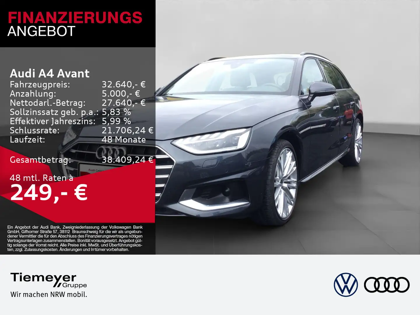 Audi A4 40 TFSI S LINE MATRIX VIRTUAL LM19 LEDE Gris - 1