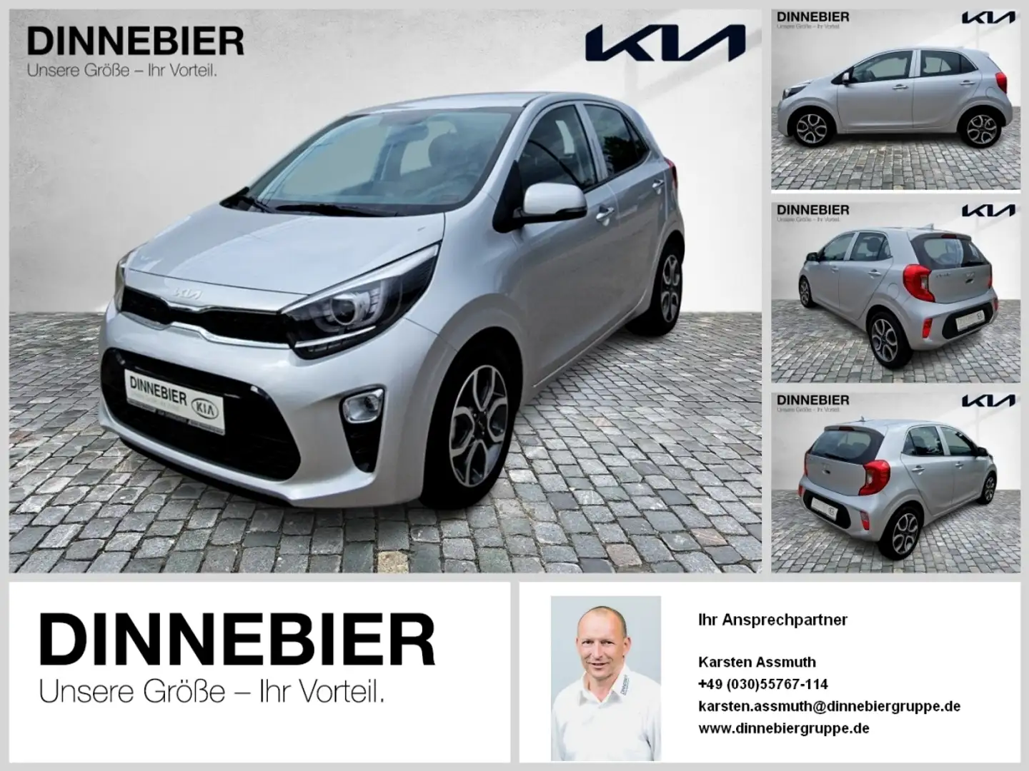 Kia Picanto 1.2 Spirit Automatik+Navi+Kamera+SHZ Silber - 1