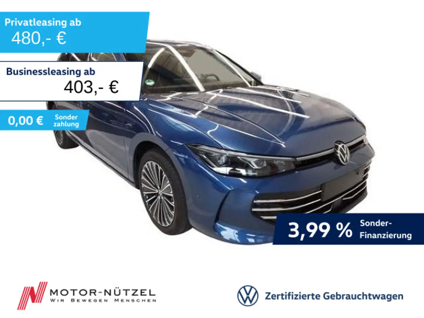 Volkswagen Passat Variant 2.0 TDI 4M R-LINE 5JG+IQ+AHK+PANO Blau - 1