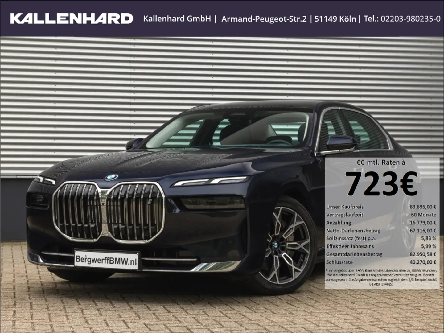 BMW i7 xDrive 60 Design Pure Excellence-HUD-DrivingAss Schwarz - 1