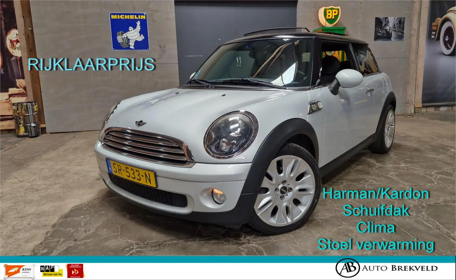 MINI Cooper Mini 1.6 Camden 120PK | Rijklaarprijs | Schuifdak Wit - 1