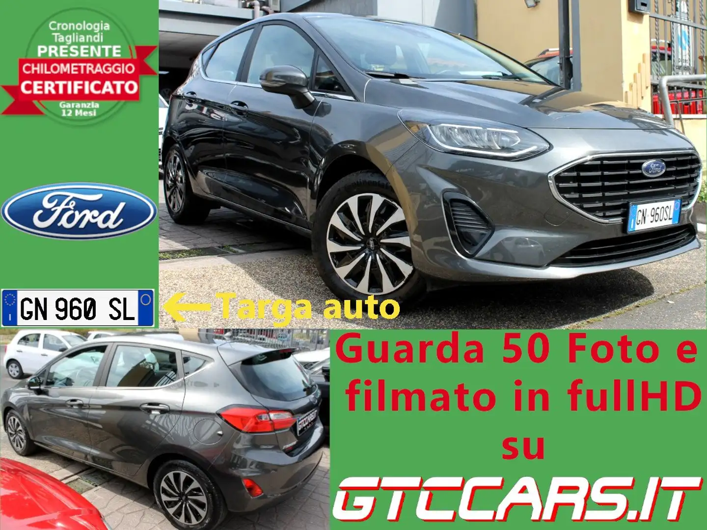 Ford Fiesta 1.1 75cv Titanium 5p💣OK NEOPAT UNIPRO IVA DEDUC Grijs - 1