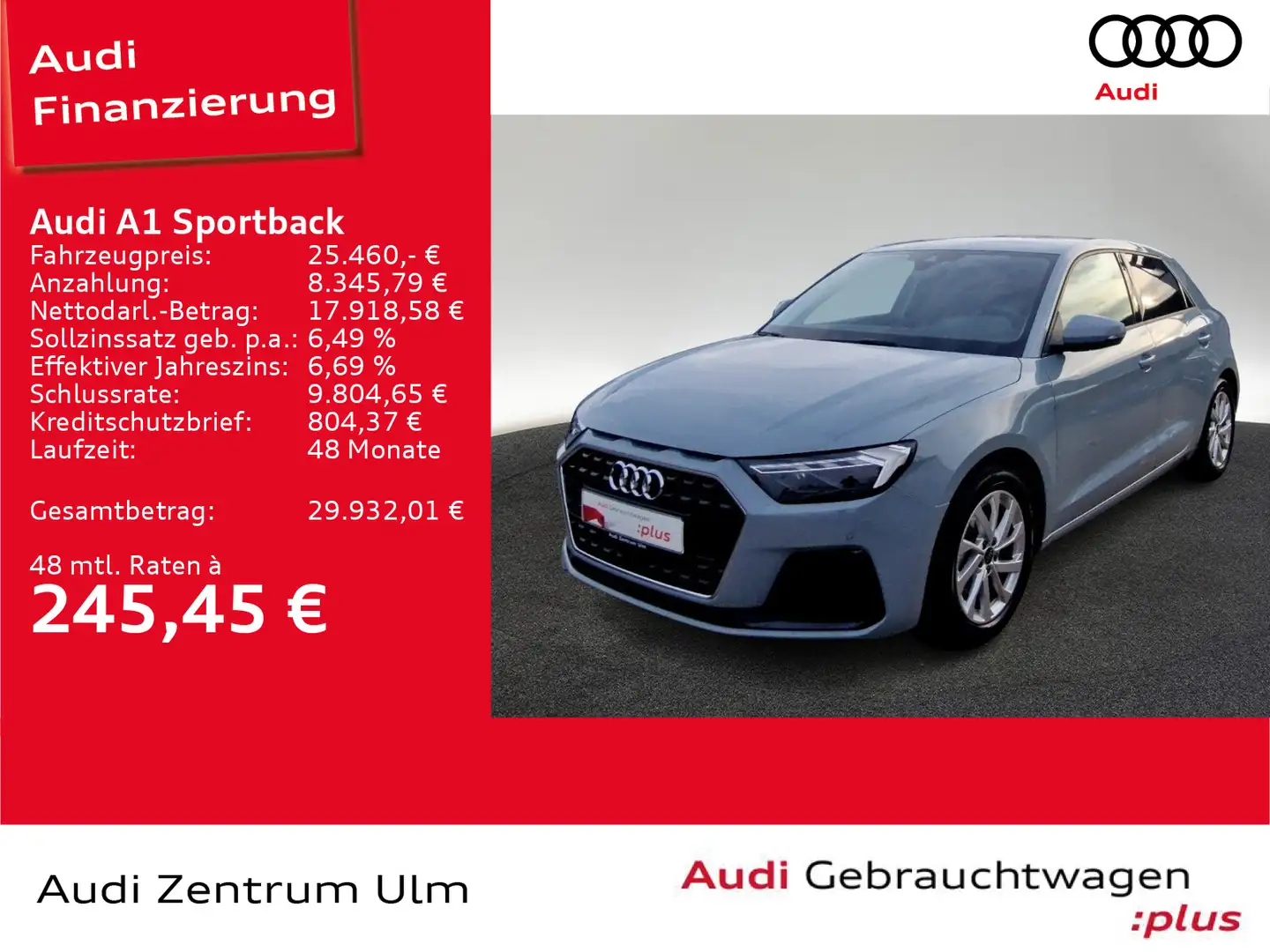 Audi A1 advanced 30 TFSI LED KEYL 5J.GAR. Grau - 1
