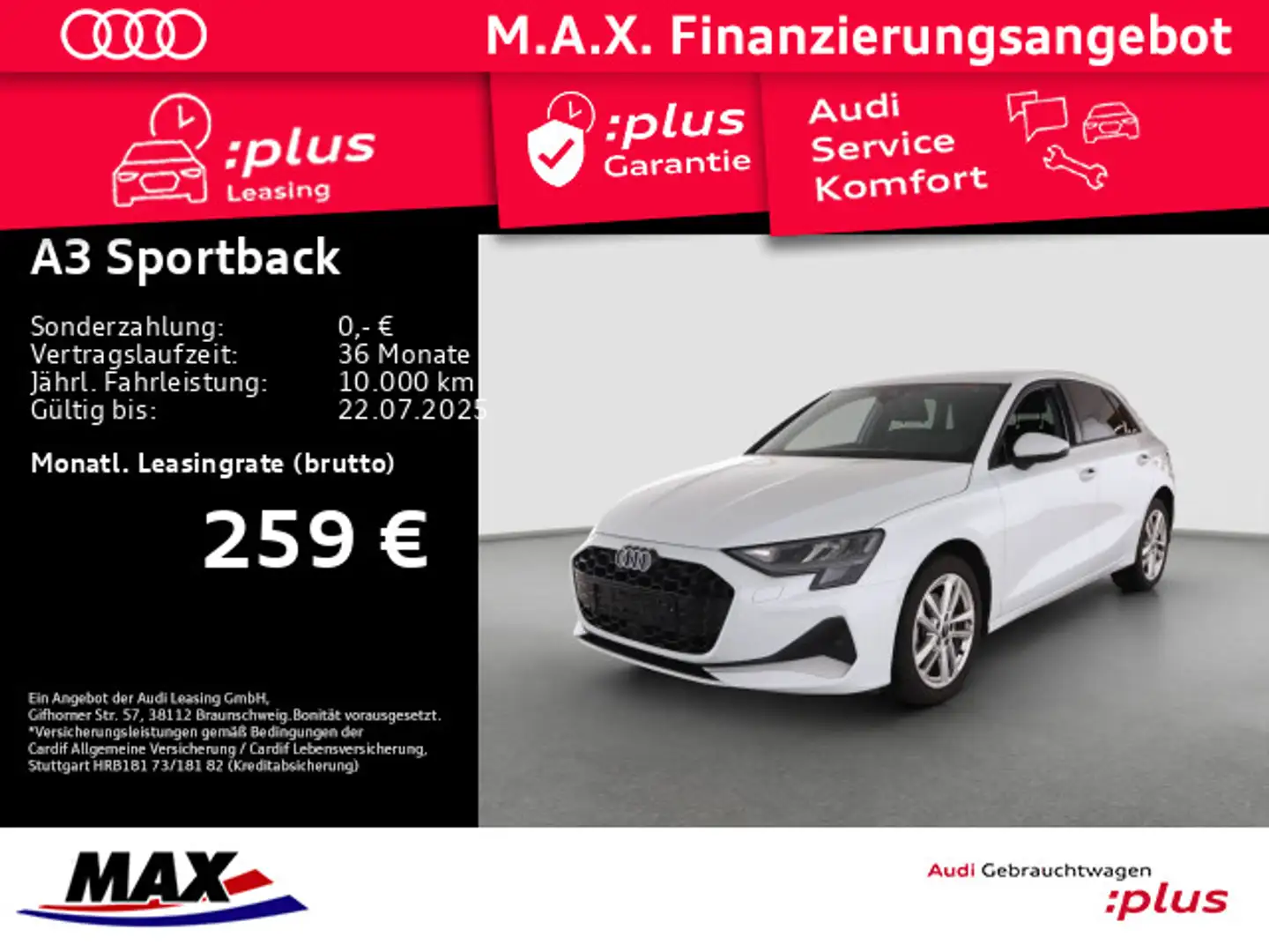 Audi A3 35 TDI ADVANCED LED+HUD+KAMERA+SONO Weiß - 1