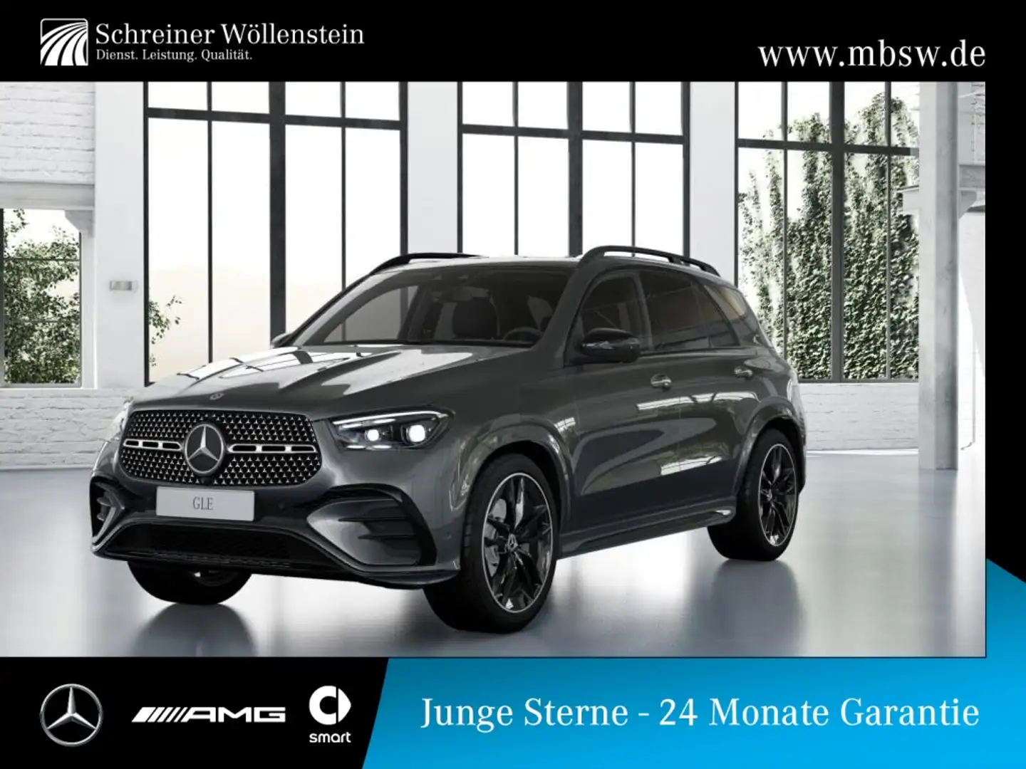 Mercedes-Benz GLE 450 d 4M AMG*PANO*AHK*AIRMATIC*NIGHT*360°KAM Grau - 1