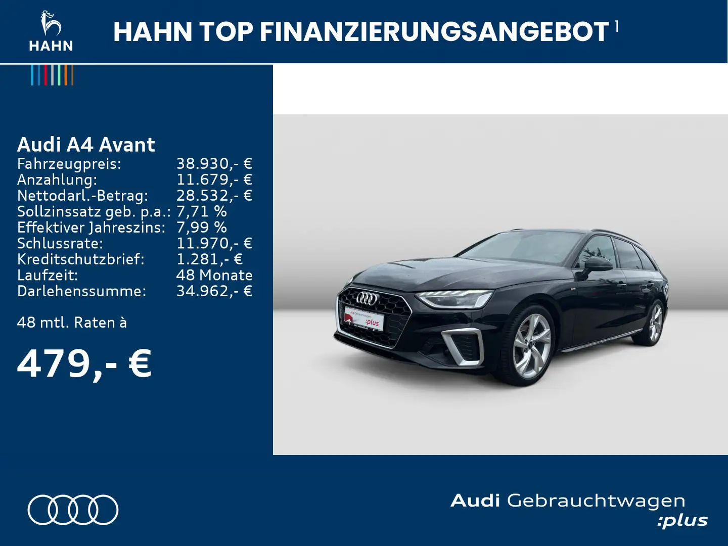 Audi A4 35TFSI S-Line S-Trc Virtual AHK ACC Schwarz - 2