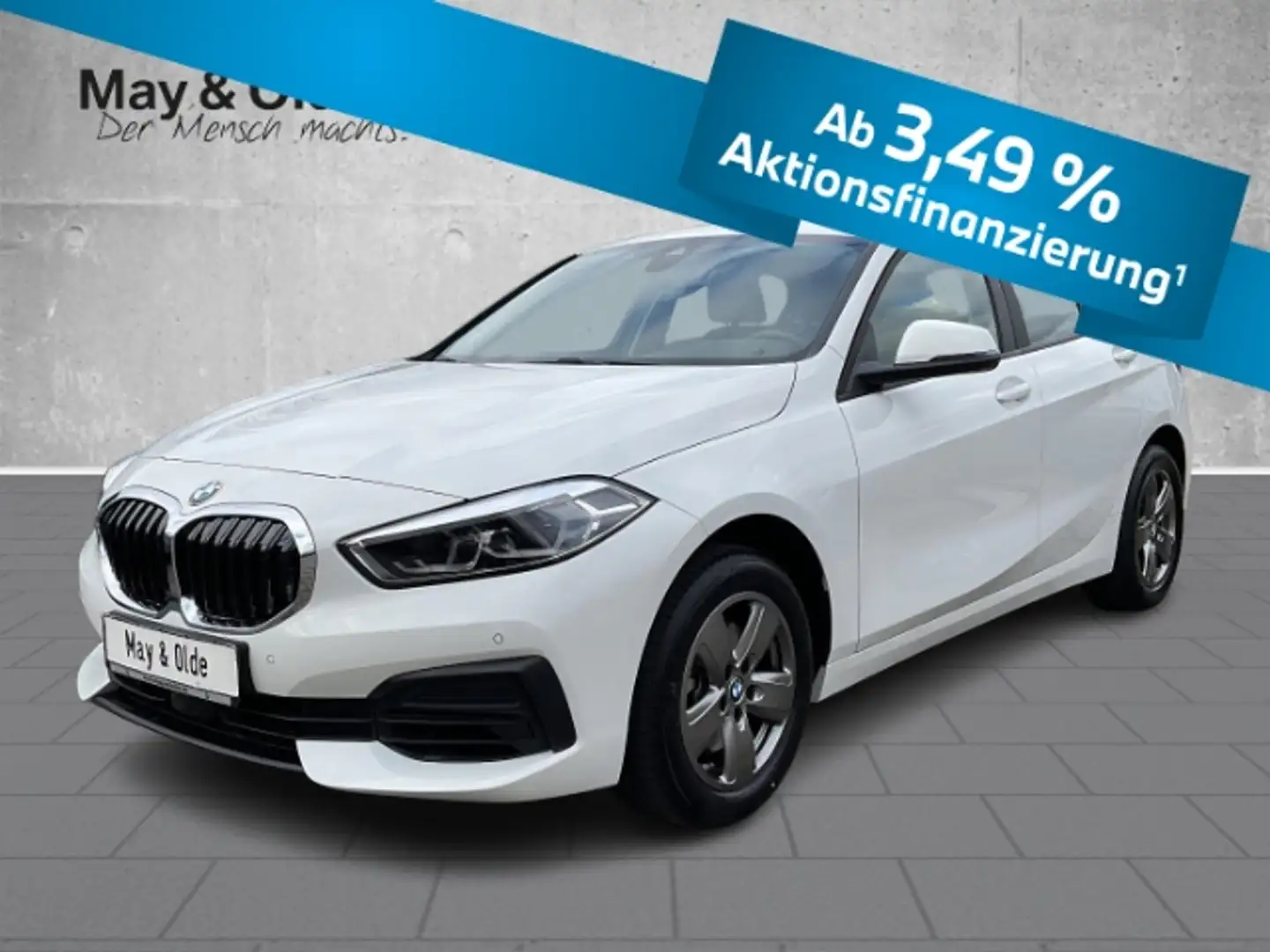 BMW 116 i Aut LED Navi Klimaaut SHZ PDC Tempomat Weiß - 1