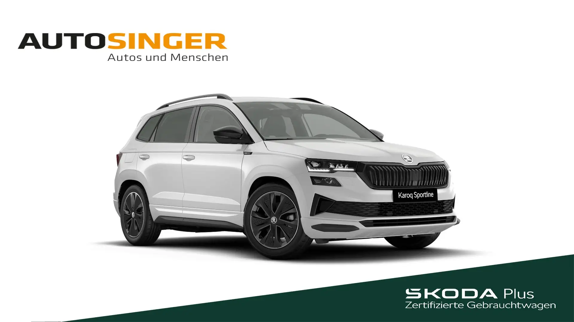 Skoda Karoq Sportline TDI DSG 4x4 *AHK*MATRIX*ACC*DCC* Weiß - 1