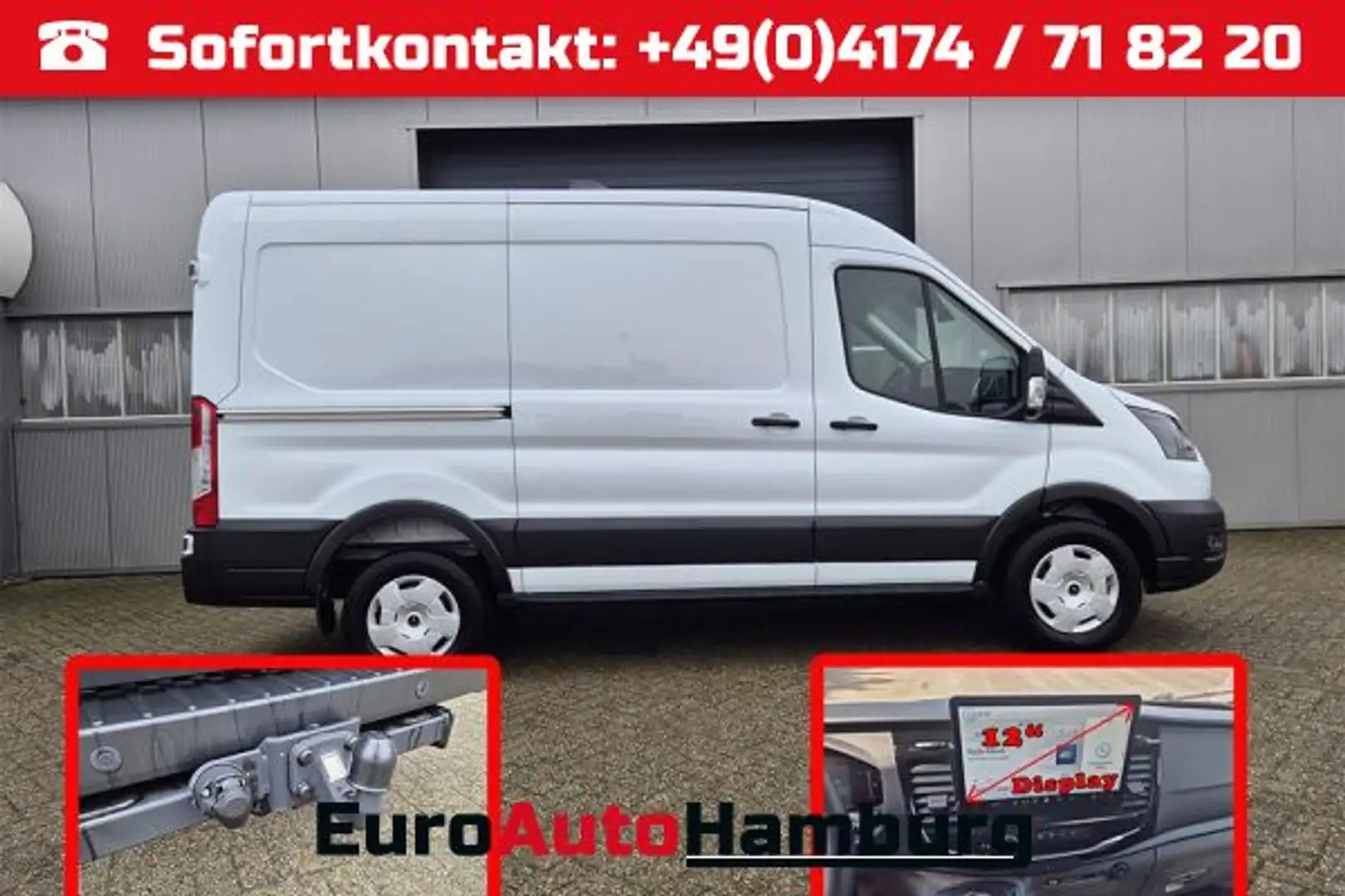 Ford Transit L2H2 2.0 EcoBlue 165PS Trend Heckantrieb 3,5t 2-Si Biały - 1