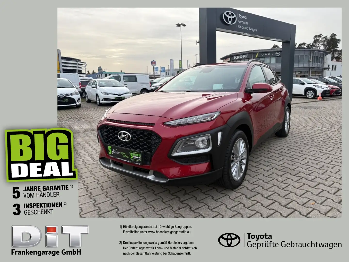 Hyundai KONA 1.0 T-GDI YES! Plus LED, Navi, HUD, Kamera Rot - 1