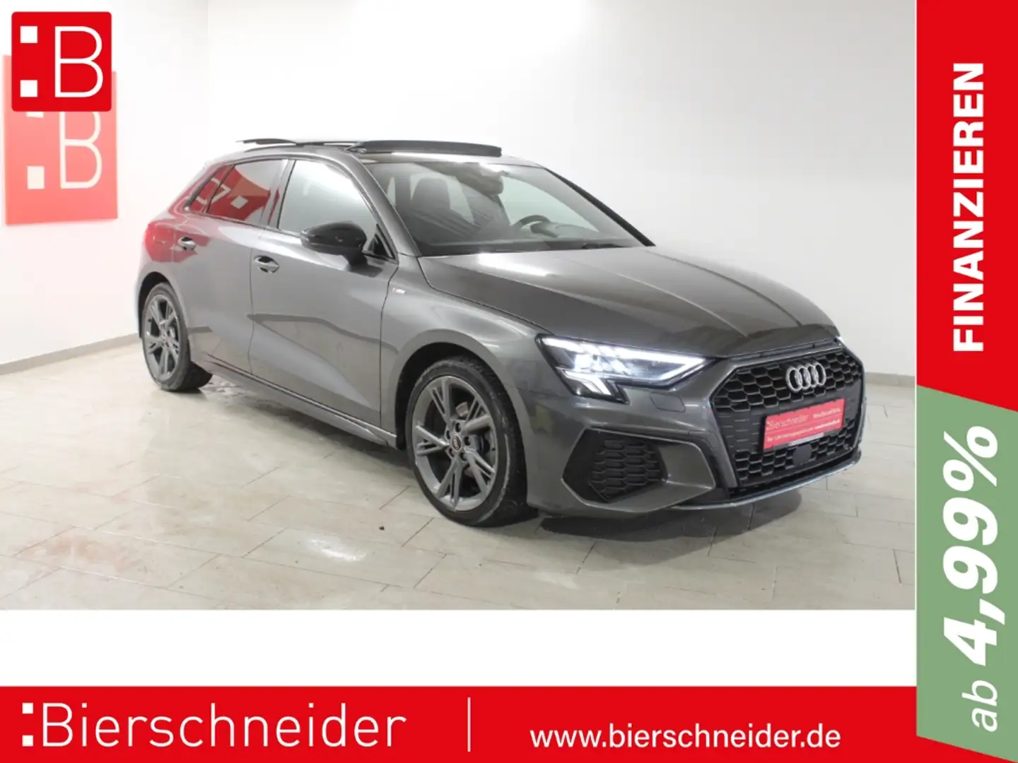 Audi A3 Sportback 35 TDI S-Tronic 2x S-Line  Black 18 ACC Grau - 1