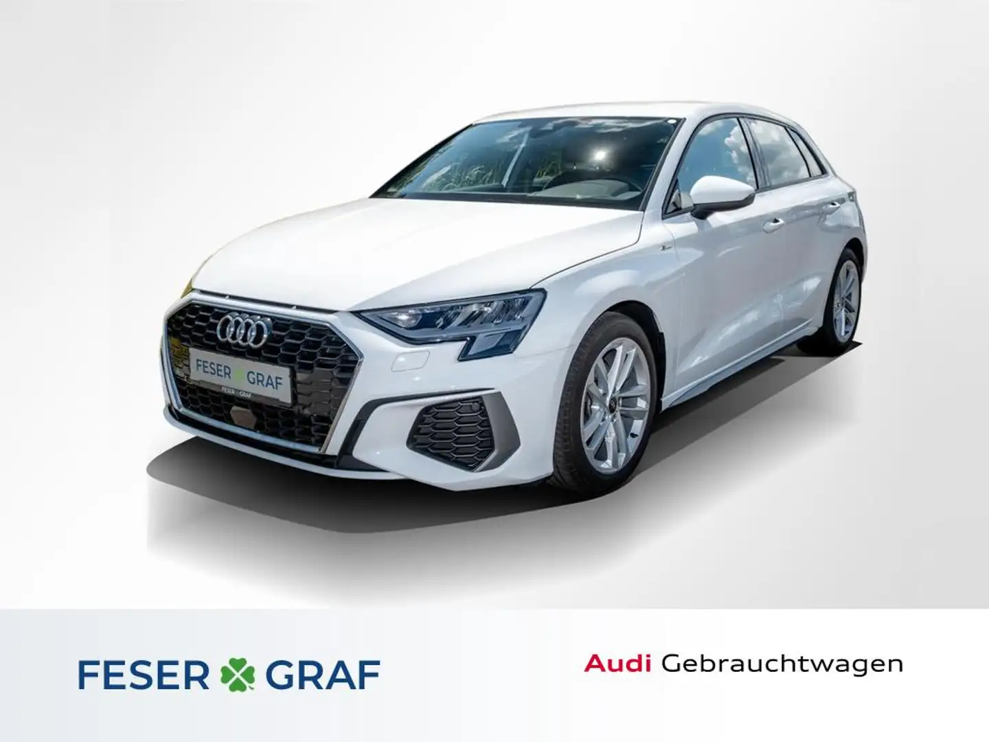 Audi A3 35TFSI Stronic S line/LED/Navi+/AHK Weiß - 1
