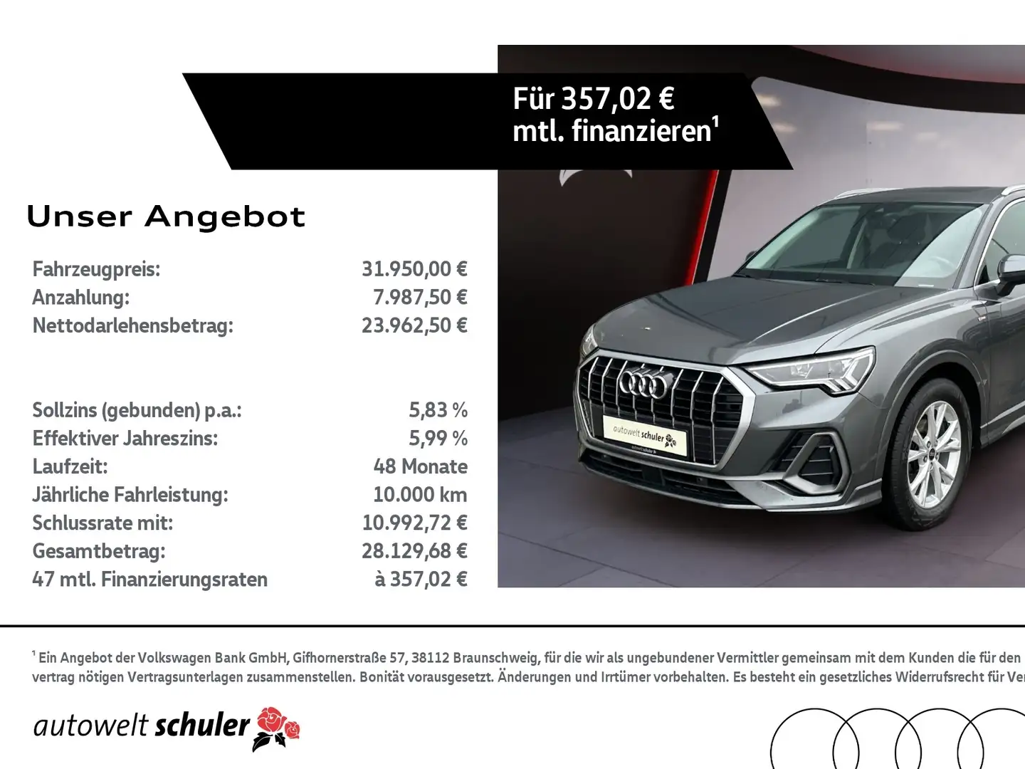 Audi Q3 35 TFSI S-tronic S-line Pano AHK LED RFK Grijs - 1