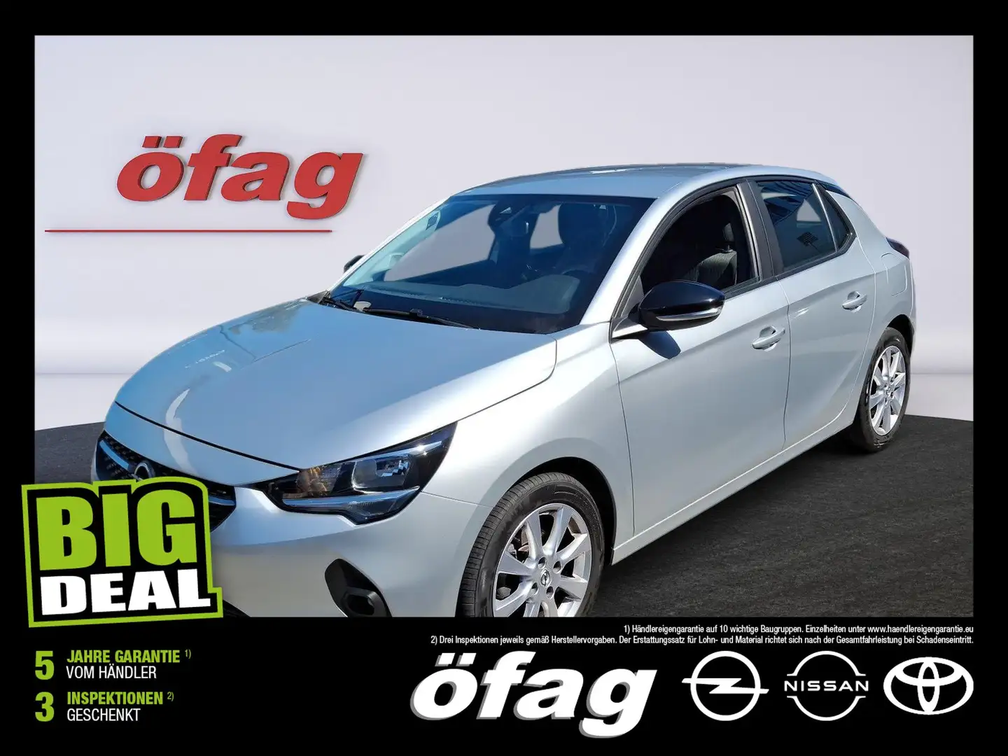 Opel Corsa 1.2 Euro 6.4 Edition Silber - 1