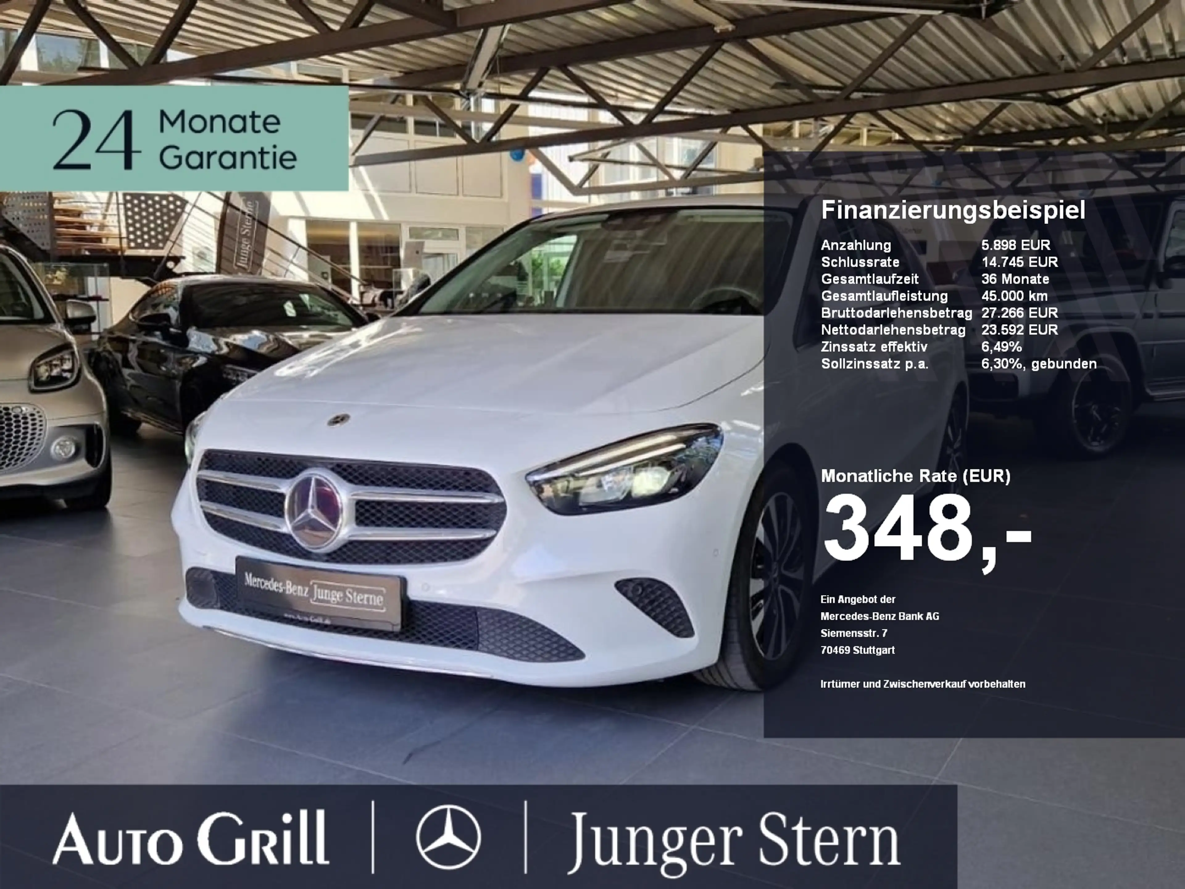 Mercedes-Benz B 220 d Style MBUX dunkleScheiben Kamera LED