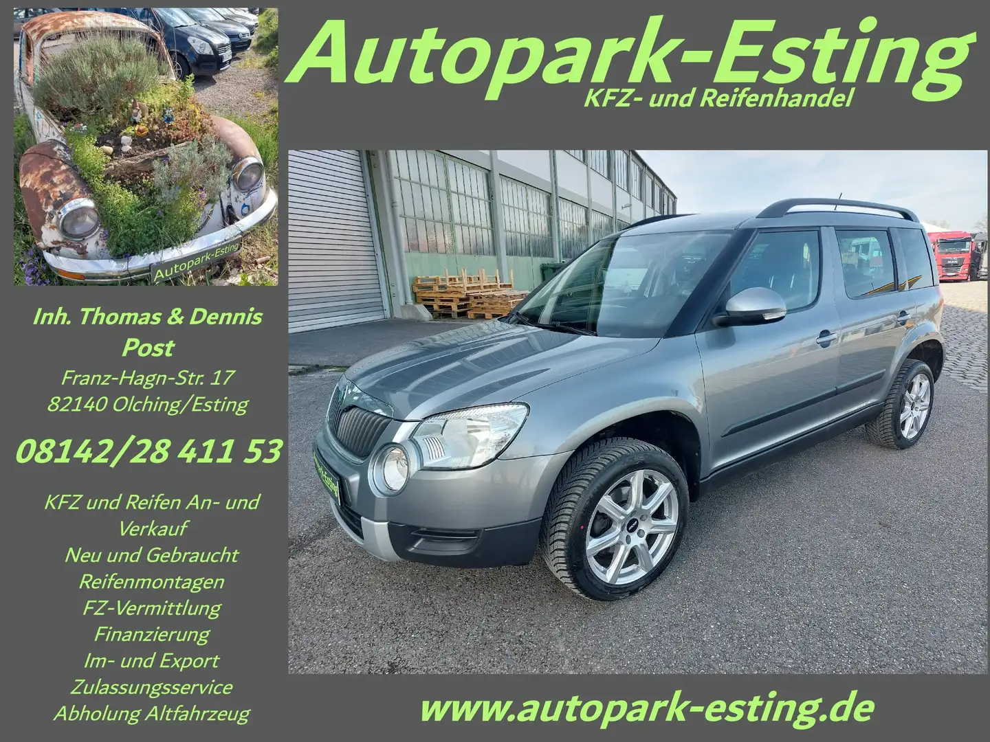 Skoda Yeti 2,0Tdi DSG Ambition Plus Edition 4x4 Navi Ahk Grau - 1