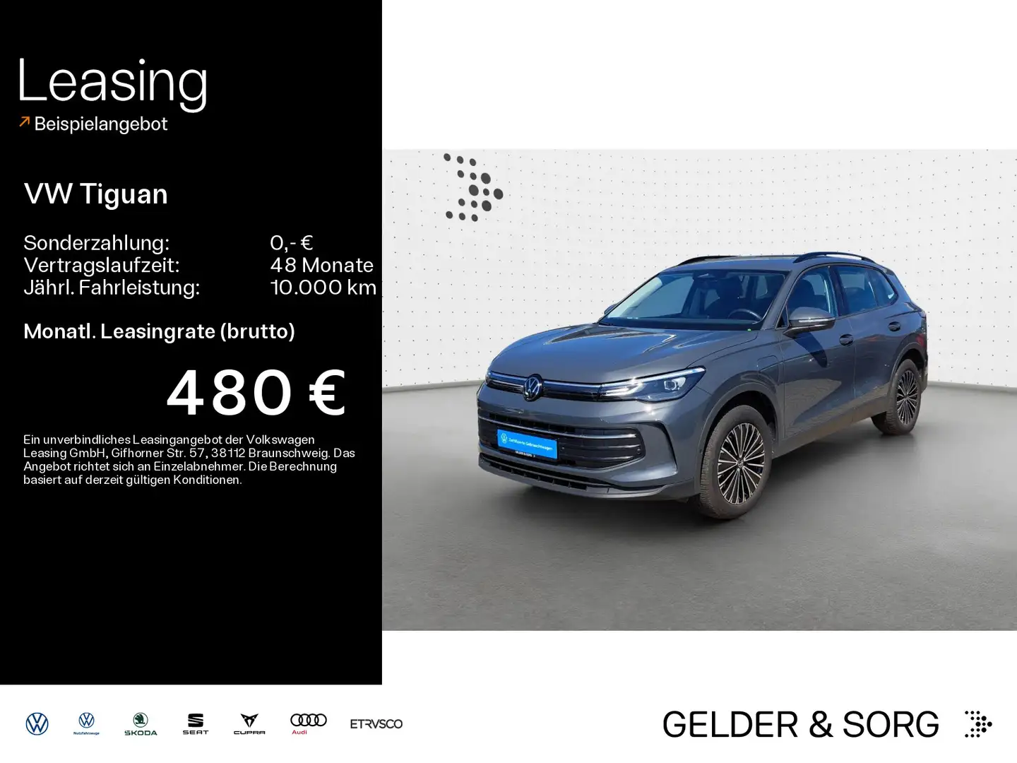 Volkswagen Tiguan Life 1.5 eHybrid RFK*LED*AHK*Digital*ACC Grau - 1