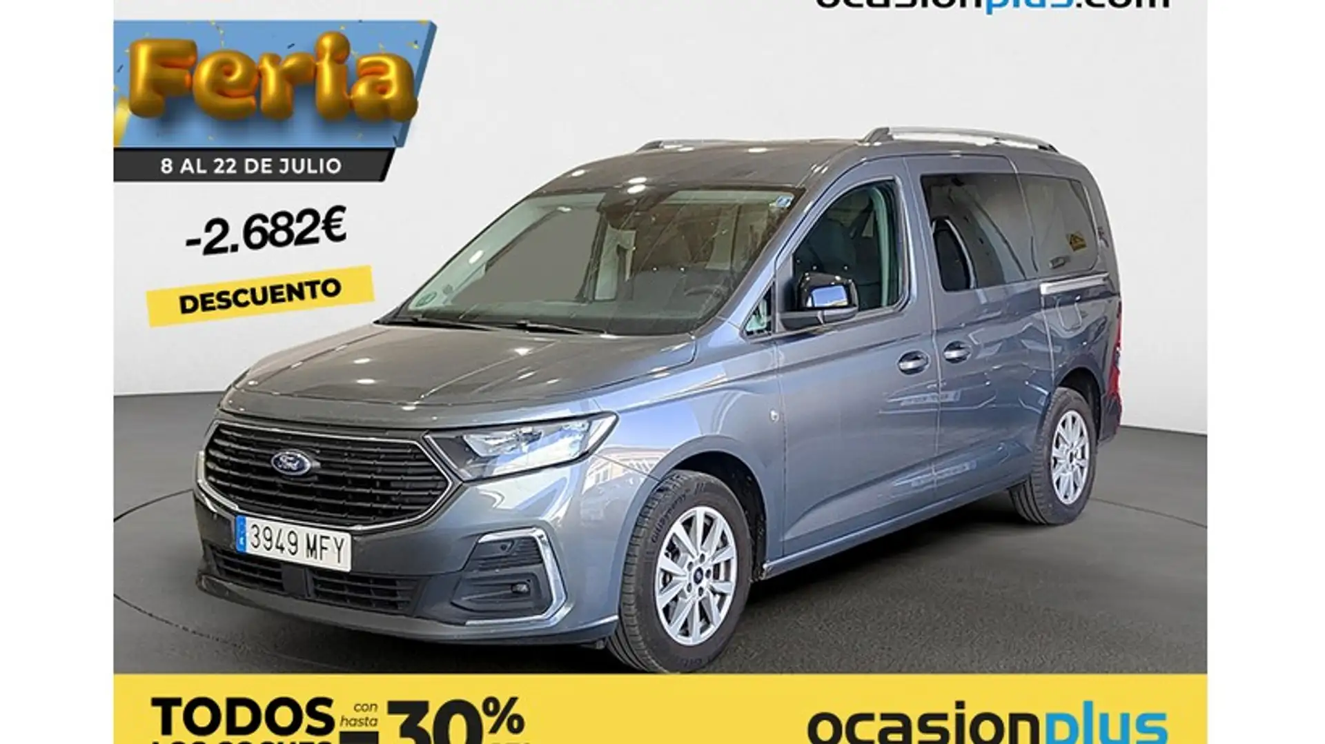 Ford Tourneo Connect Grand 2.0 Ecoblue LWB L2 Titanium 122 Gris - 1