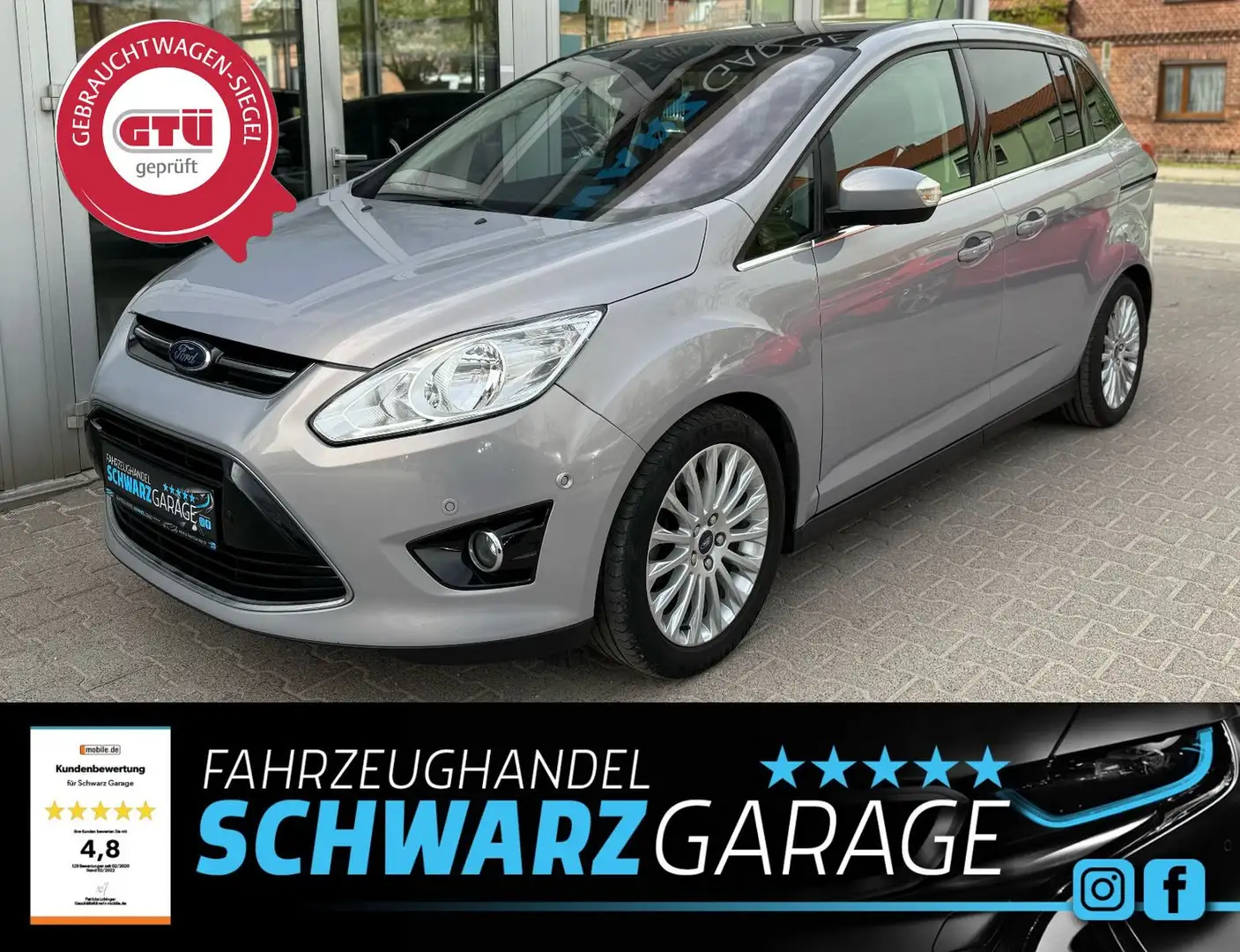 Ford Grand C-Max Grand C-MAX Titanium*KAMERA*NAVI*SHZ* Argent - 1