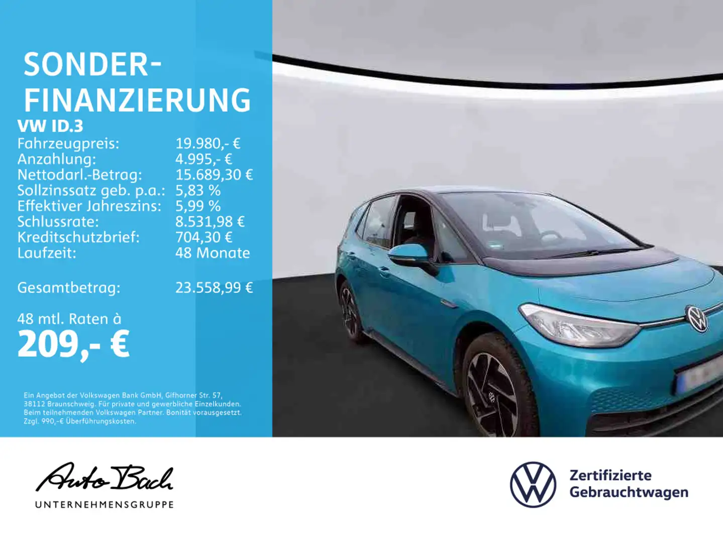 Volkswagen ID.3 Pro Navi LED Standhzg CarPlay HuD EPH Grün - 2