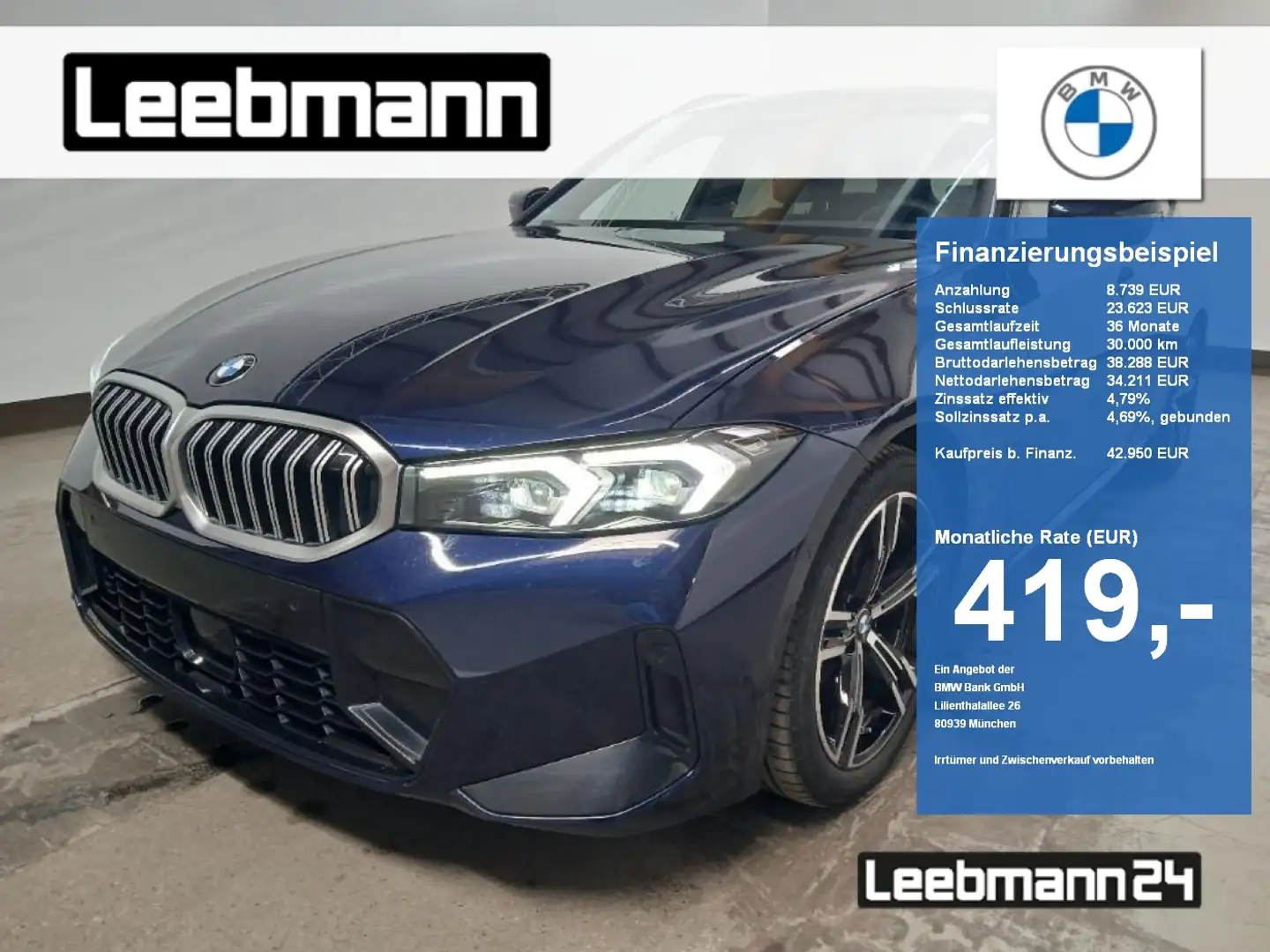 BMW 320 d xDrive Tour. M-Sport GARANTIE bis 07/2029 Blau - 1