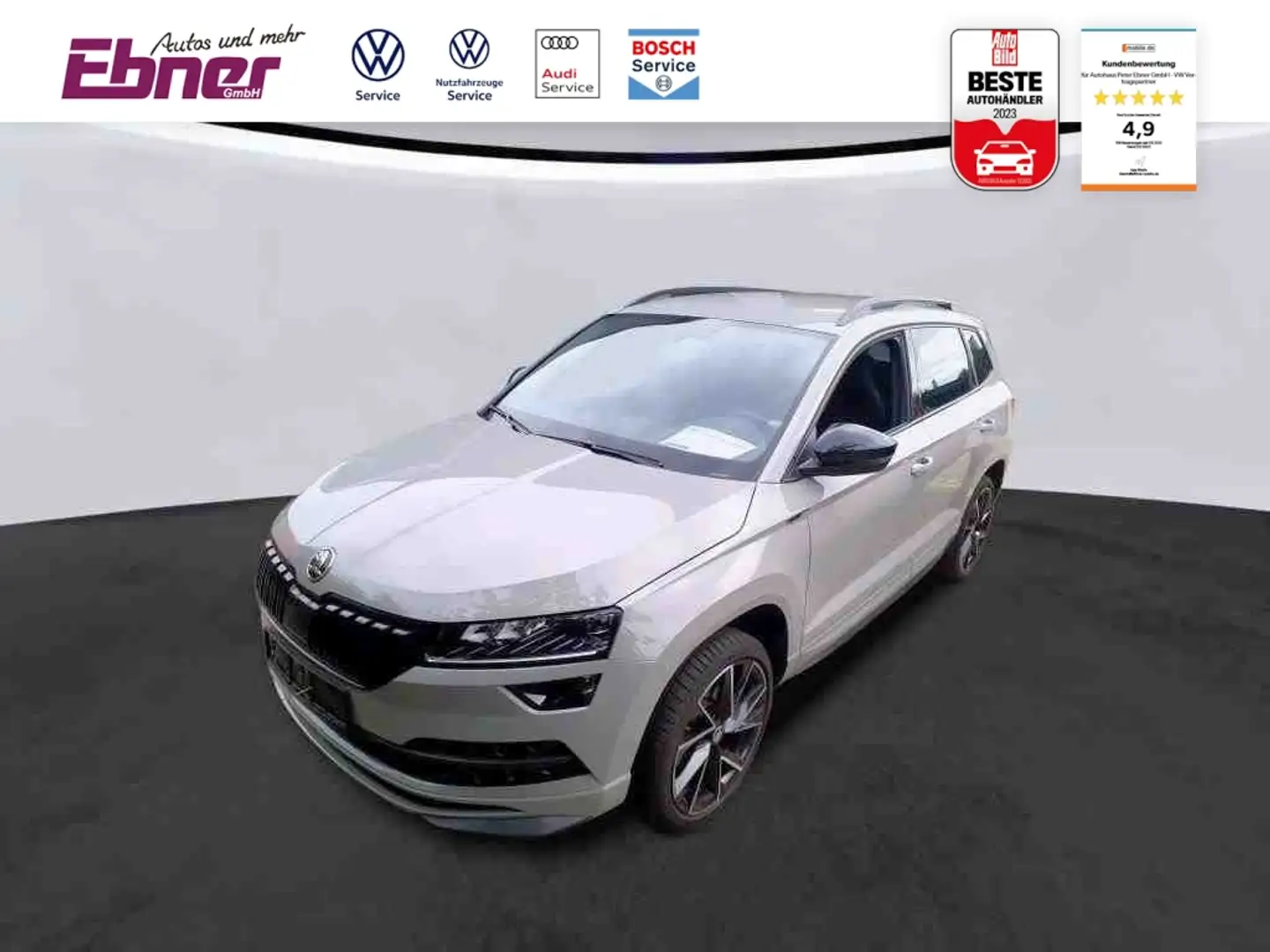 Skoda Karoq SPORTLINE 1.5TSI KEYLESS+DCC+GRA+LED+NAVI-APP+19 A Grau - 1