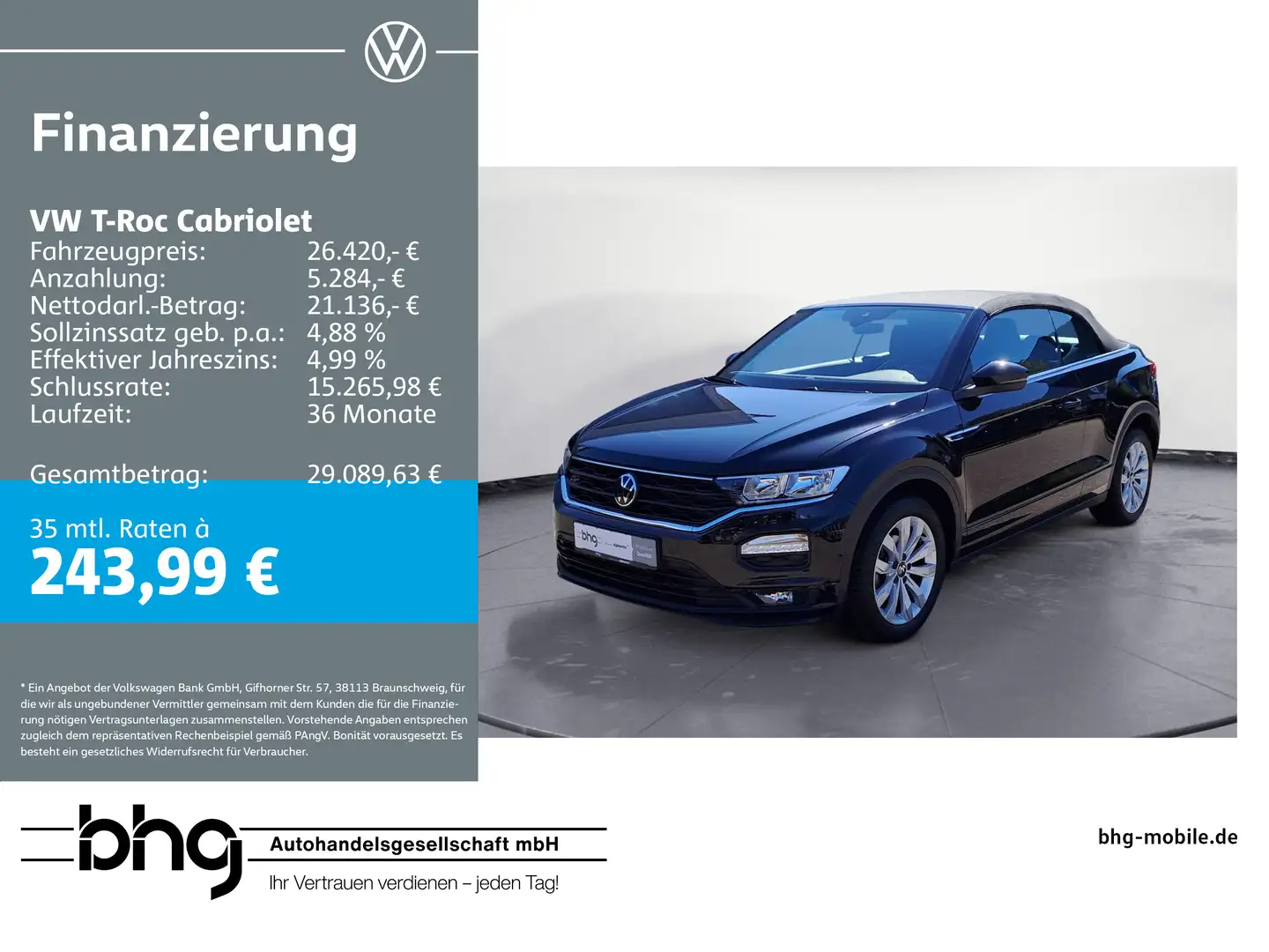 Volkswagen T-Roc 1.5 TSI ACT OPF DSG R-Line Schwarz - 1