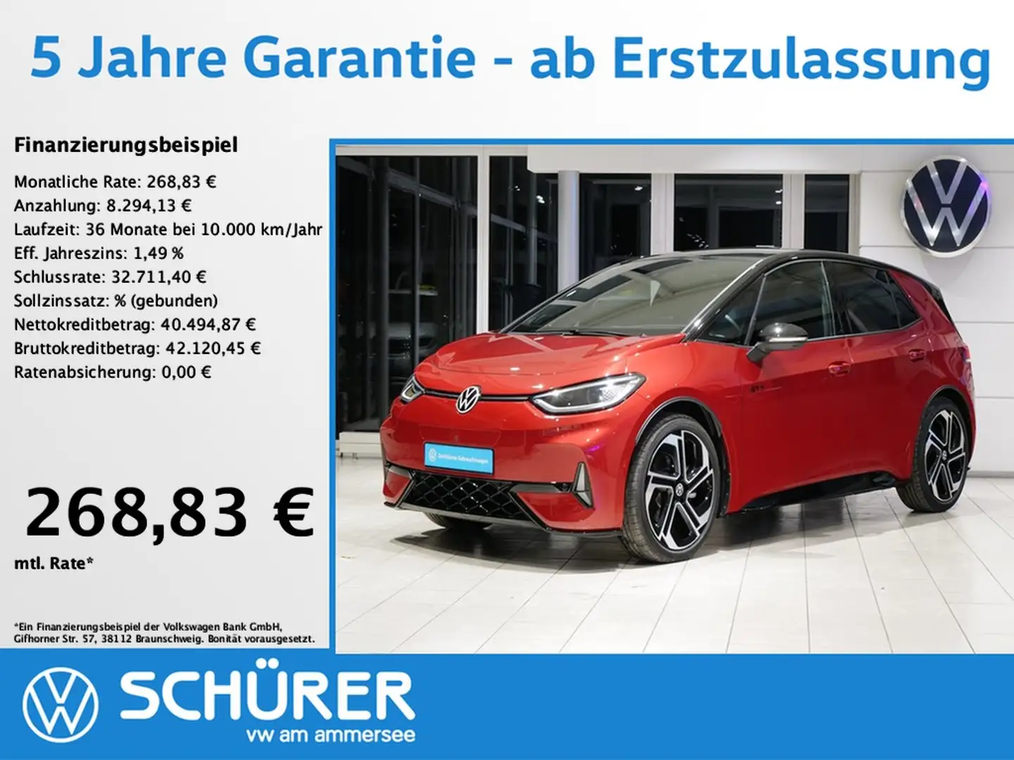 Volkswagen ID.3 GTX Performance WÄRMEPUMPE AHK 360° Pano DCC Rouge - 1