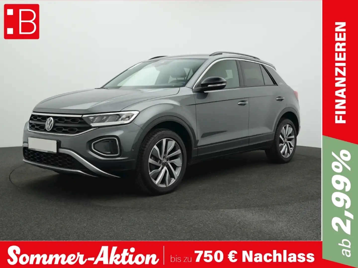 Volkswagen T-Roc 1.5 TSI DSG Goal PLUS PAKET AHK KAMERA NAVI Grijs - 1