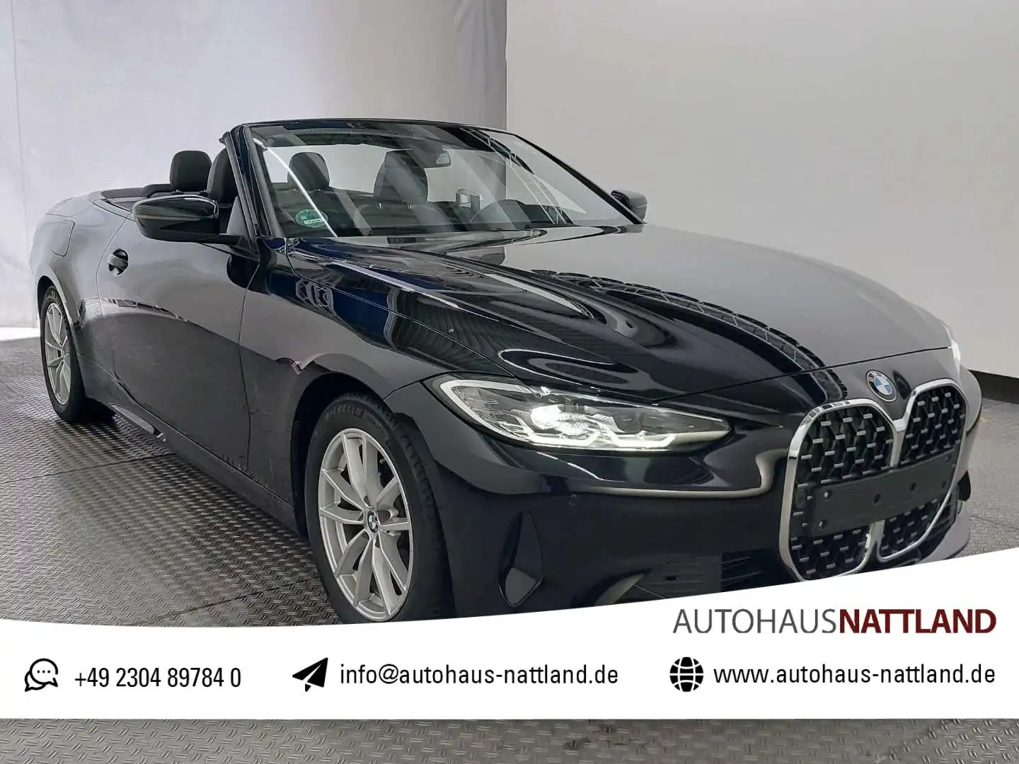 BMW 420 420 i Cabrio RFK Navi Leder LED DAB 1.Hd. Noir - 1