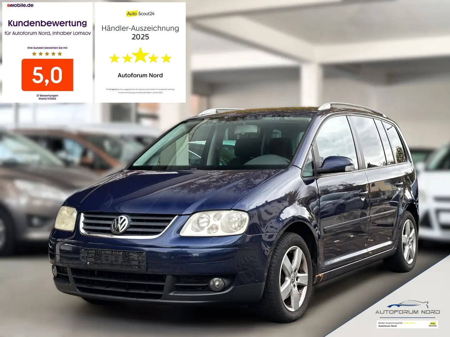 Volkswagen Touran Highline *TÜV 04/26*2.HAND*SERVICEHEFT* Kék - 1
