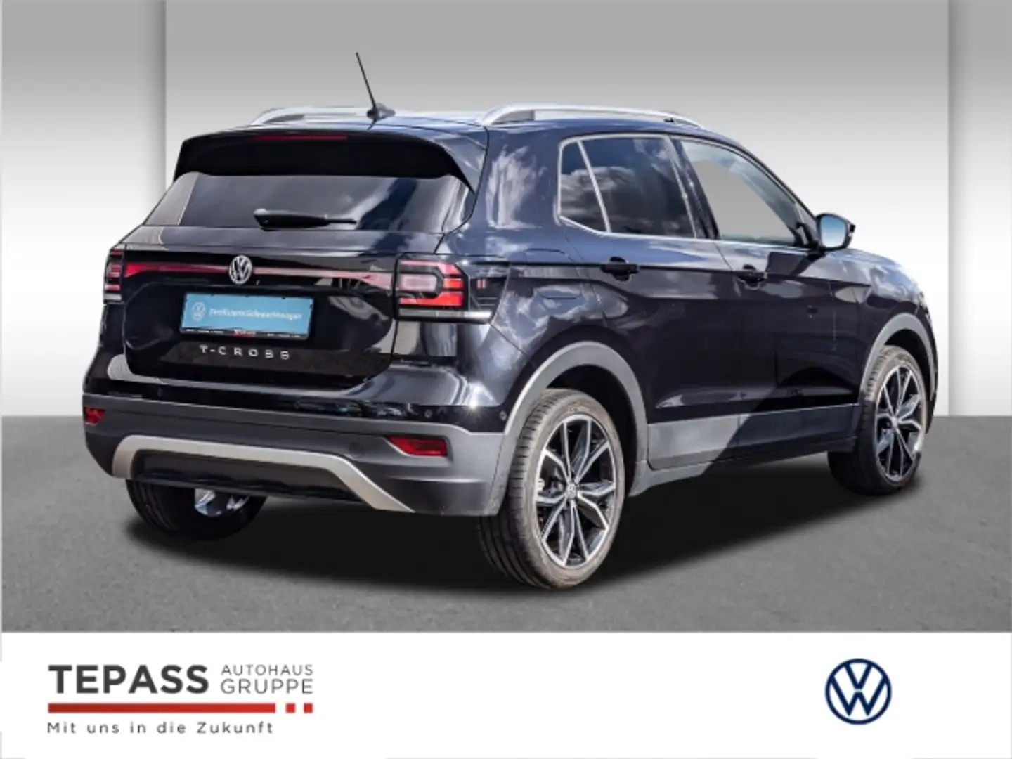 Volkswagen T-Cross 1.0 TSI DSG Style NAVI PARK BEATS APP Schwarz - 2