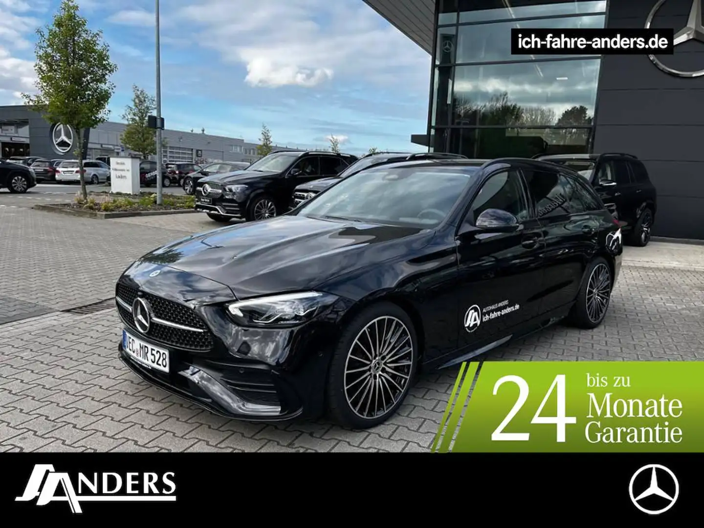 Mercedes-Benz C 200 T +AMG+SHZ+KeyLess+PDC+Night+SpurW+S-Sitz Zwart - 1