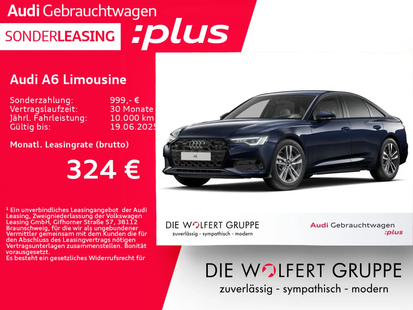 Audi A6 advanced 45 TFSI quattro S tronic Blau - 1