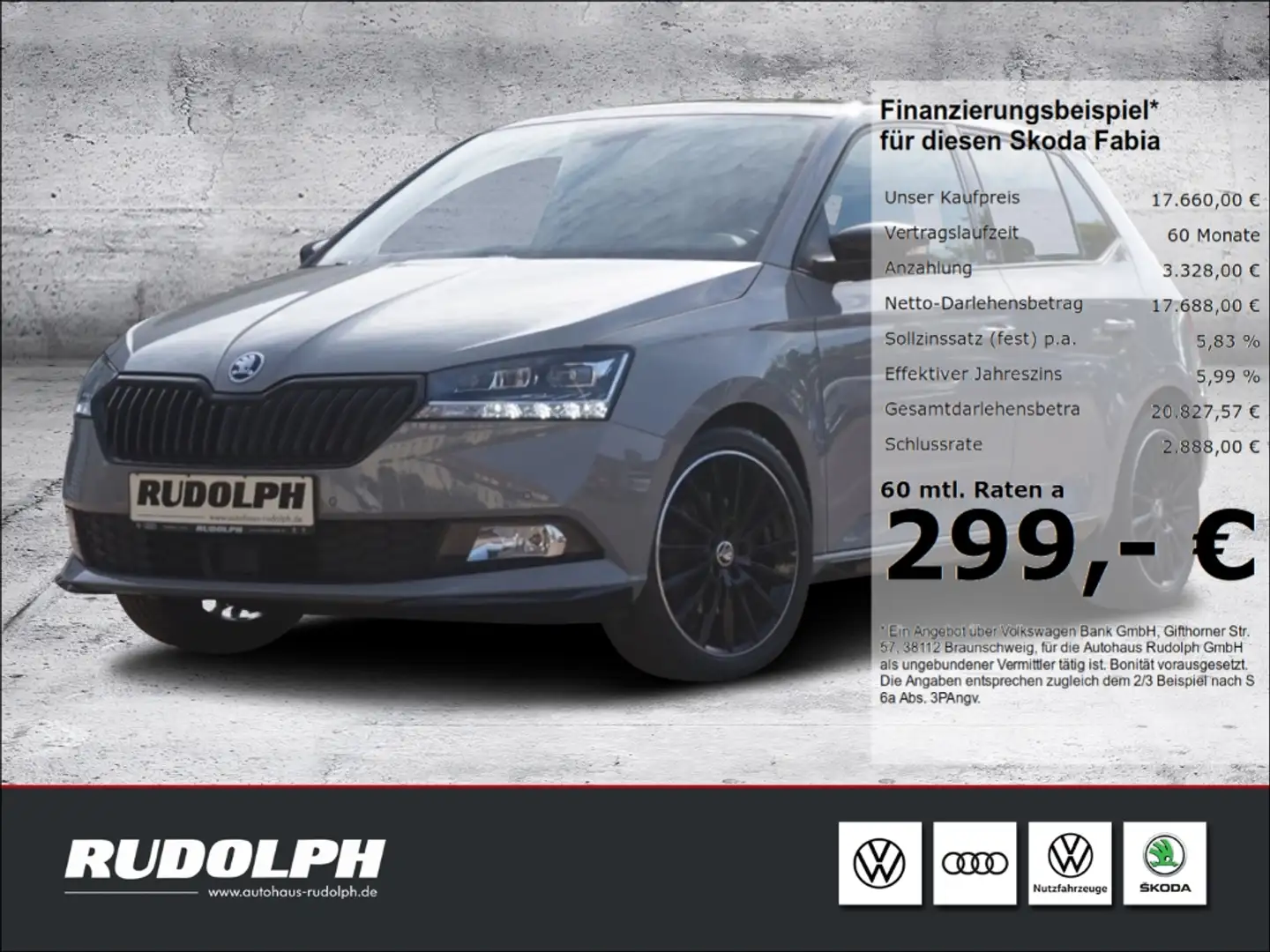 Skoda Fabia 1.0 TSI Monte Carlo Grau - 1