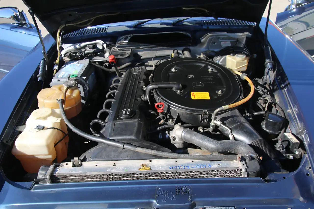 Mercedes-Benz SL 300 Oldtimer H-Kennz. SL 300 R 107 Automatik, nautikblau, Recaro neu, foto 12
