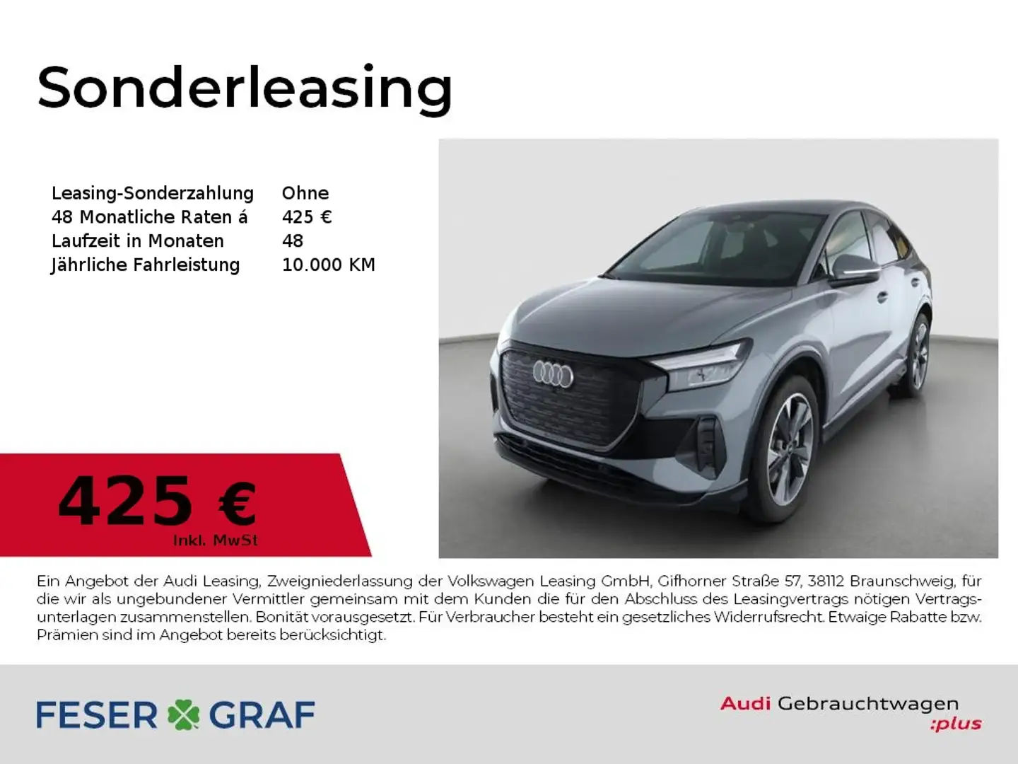 Audi Q4 e-tron Sportback 45 e-tron ACC/Kamera/AHK/Navi+ Grau - 1