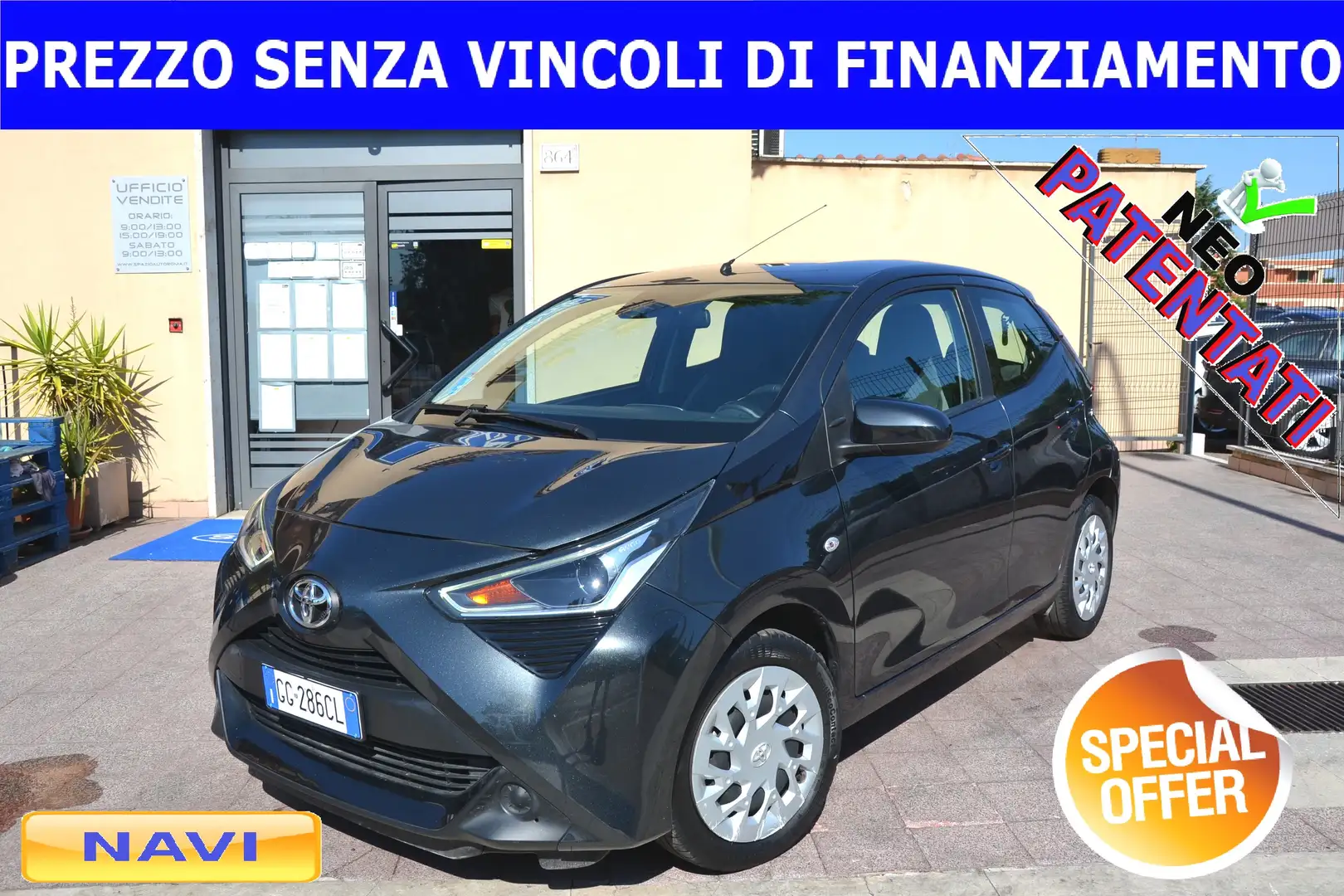 Toyota Aygo 1.0 72CV AUTOMATICA **RETROCAM**PREZZO VERO** Grigio - 1