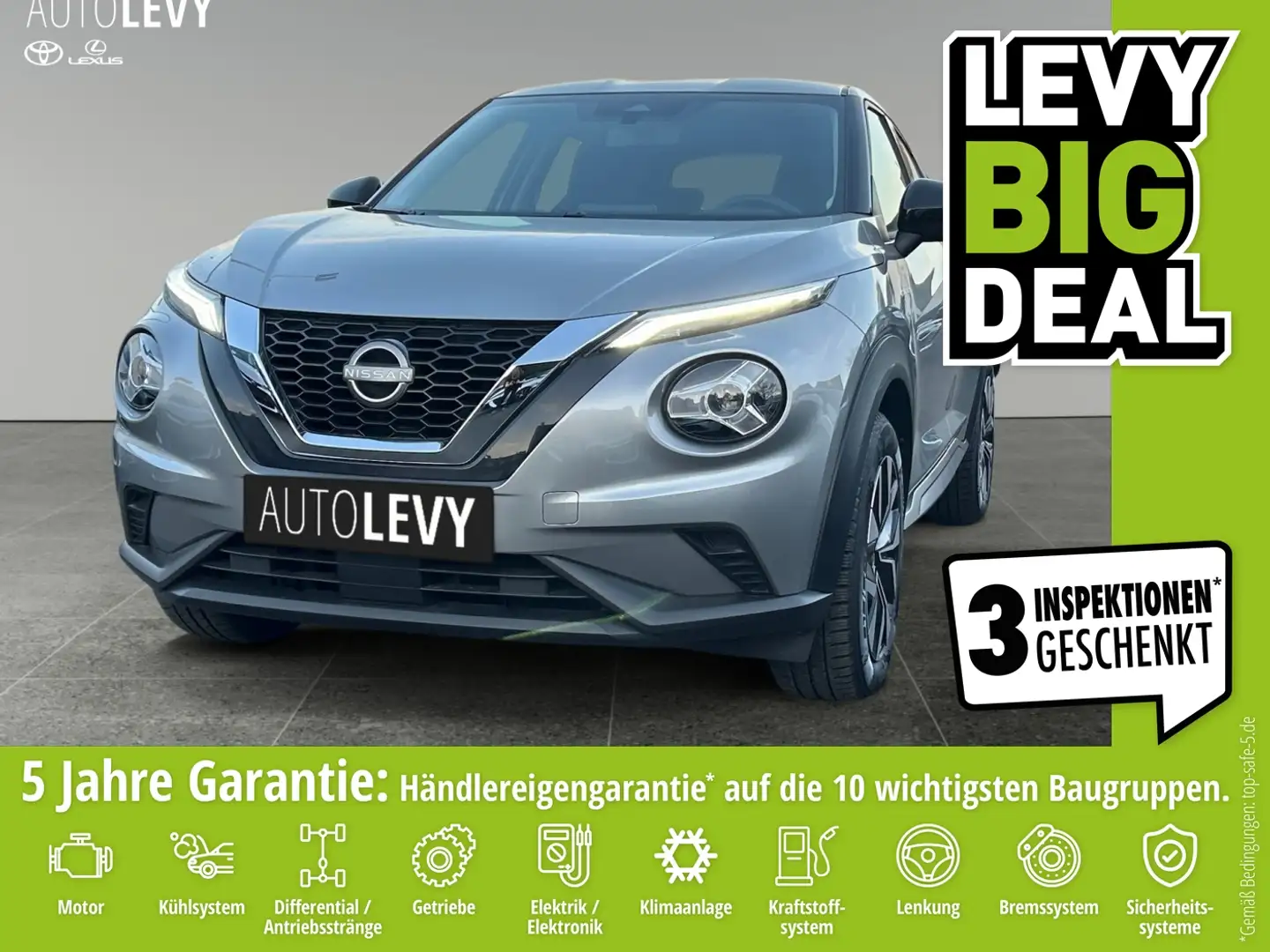 Nissan Juke 1.0 DIG-T ) Acenta FLA SpurH LM LED KlimaA Silber - 1