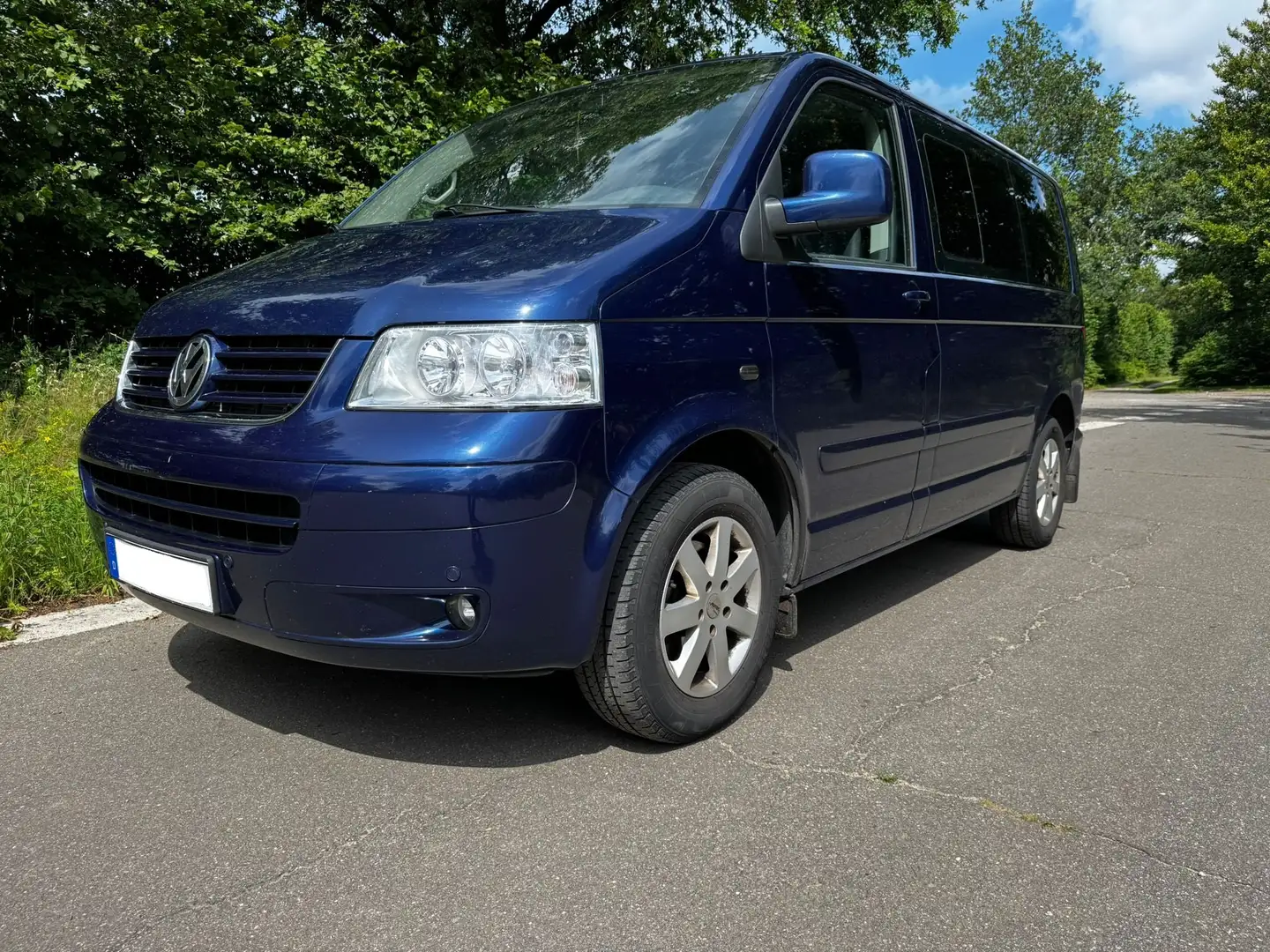 Volkswagen T5 Multivan Transporter T5 TDI DPF Comfortline Autm. Bleu - 1