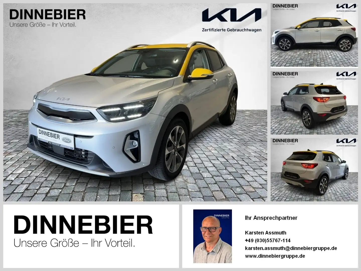 Kia Stonic Spirit Automatik+LED+Navi+Kamera+SHZ Silber - 1