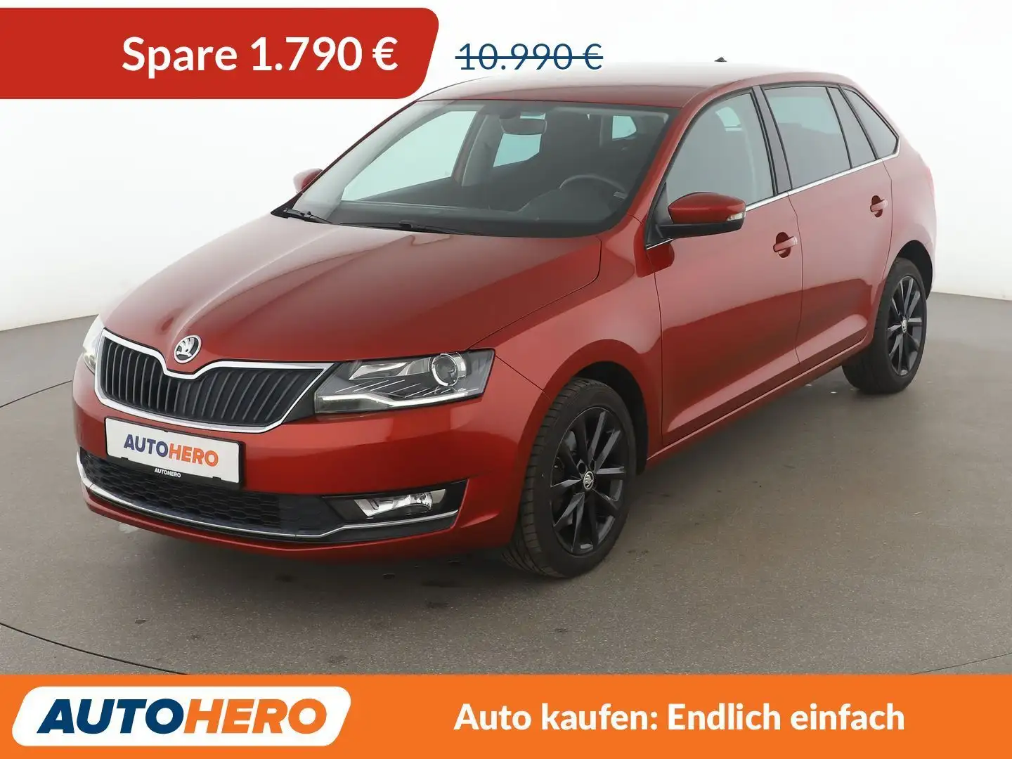 Skoda Rapid/Spaceback 1.0 TSI Style*TEMPO*PDC*SHZ*ALU*KLIMA* Orange - 1