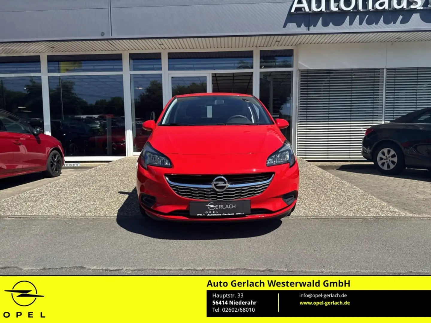 Opel Corsa E Edition 1.2 Berganfahrass. Klima BT el.SP teilb. Rosso - 2