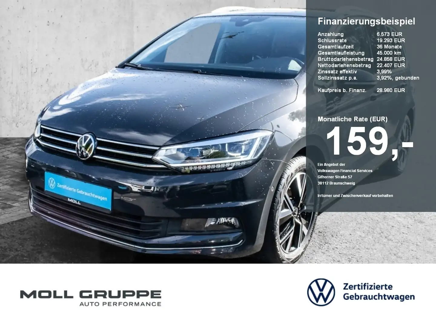 Volkswagen Touran 1.5 TSI DSG Highline 7-Sitzer ACC AUT FLA Šedá - 1