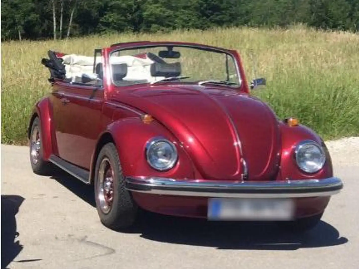 Volkswagen Käfer 1500 Cabrio ROSTFREI Bj.1969 Roşu - 1
