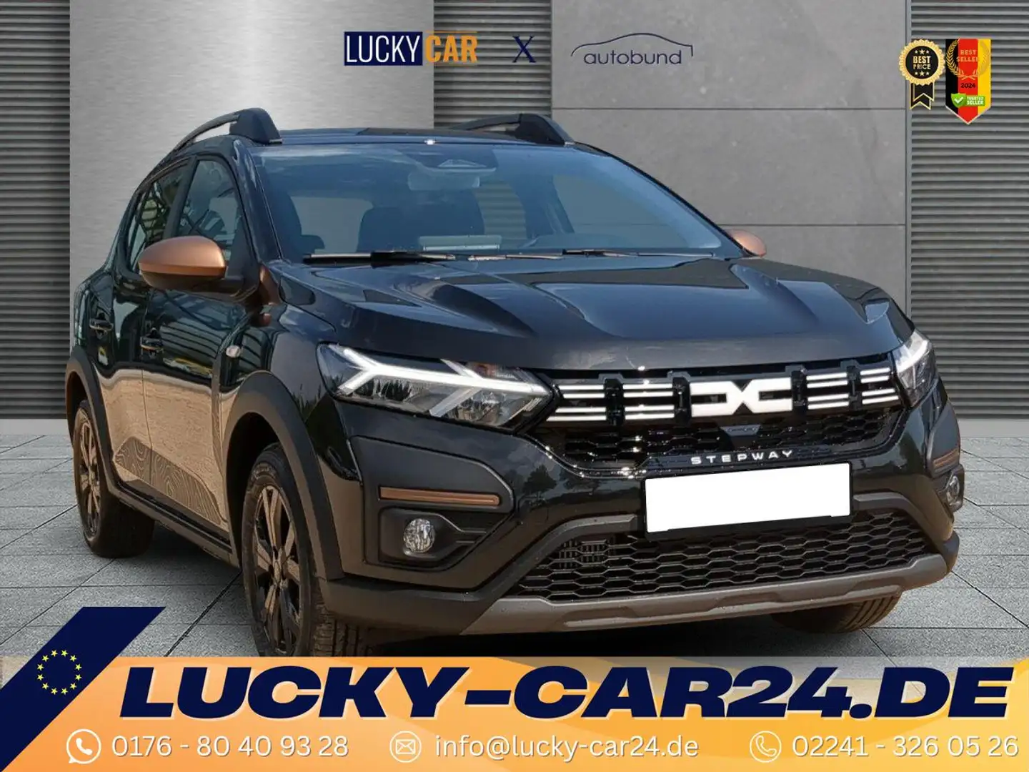 Dacia Sandero Stepway Extreme+ALU+KLIMAAUTO+RFK  TCe 90 CVT 6... Negro - 1