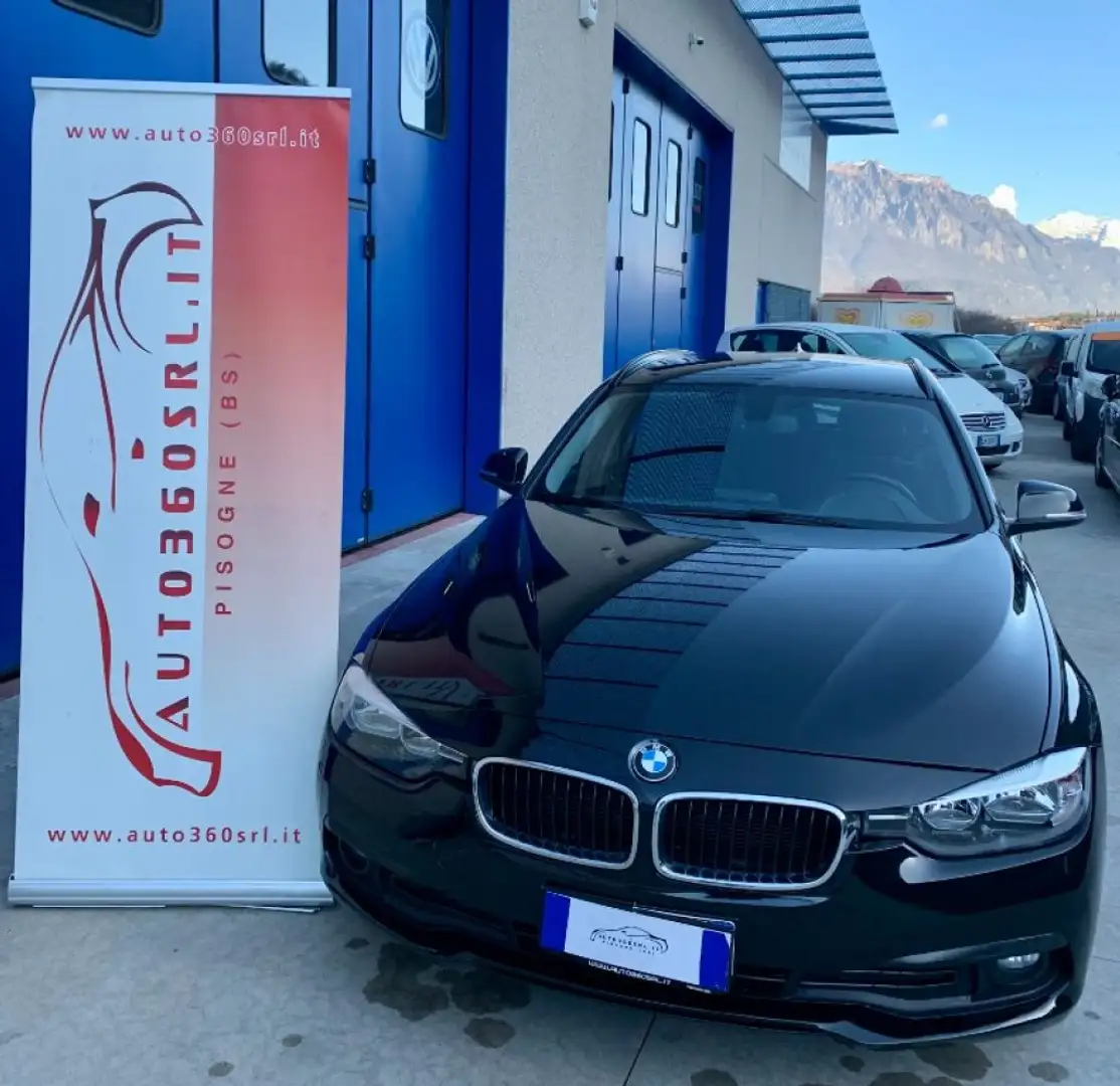 BMW 316 d Touring  Advantage aut. cronologia tagliandi Noir - 1