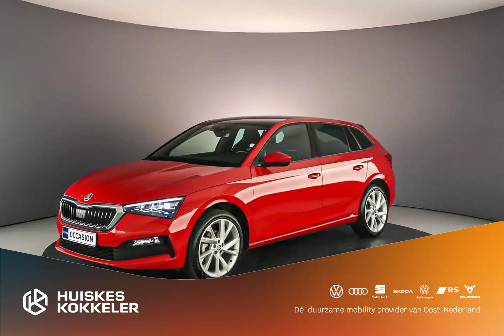 Skoda Scala Sport Business 1.0 TSI 110pk DSG Automaat Panorama Rood - 1