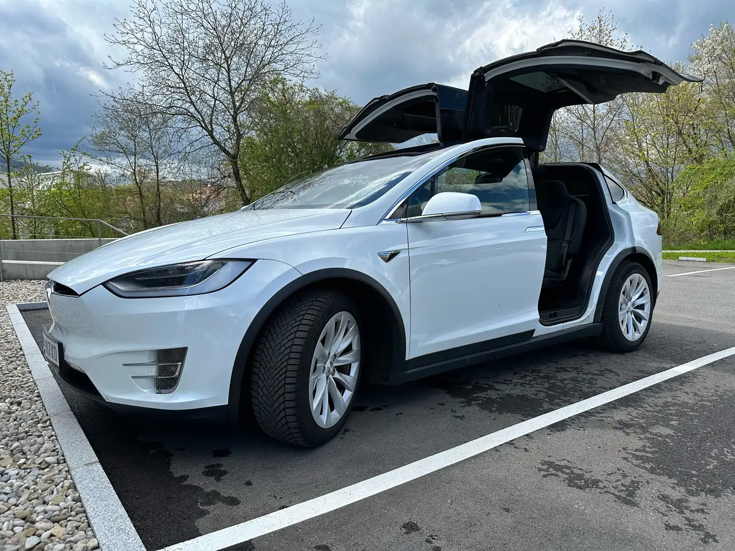 Tesla Model X Maximale Reichweite 100kWh Weiß - 1
