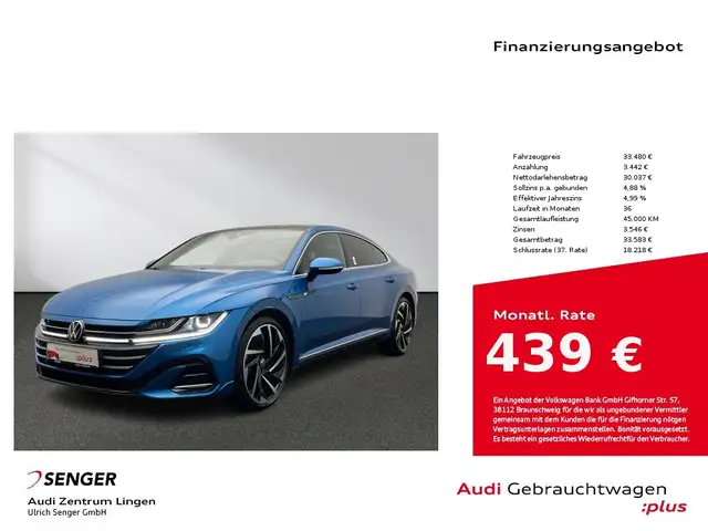 Volkswagen Arteon R-Line 2.0 TDI DSG CarPlay Matrix Pano